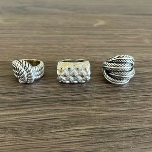Silver ring set